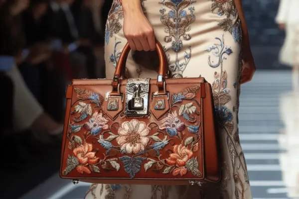 Carrying a Fashionable Handbag on the Catwalk