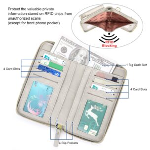 RFID Blocking Small Crossbody Cell Phone Clutch Phone Wallet 2