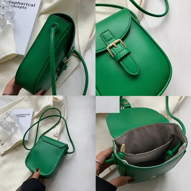 Vegan Leather Mini Flap-top Messenger Bag 4