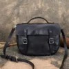 Genuine Leather Casual Buckle Saddle Bag 1