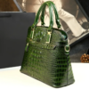 Genuine Leather Croc-Embossed Trapeze Bag 3