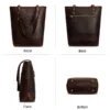 Large Genuine Hand-Rubbed Leather Tote Bag 4