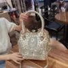Genuine Leather Crystal Elegance Frame Bag 2
