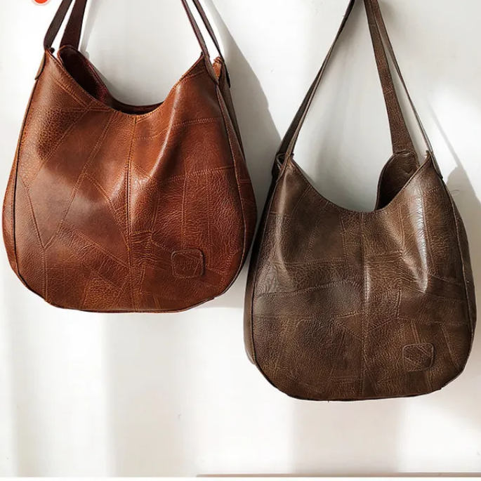 Vegan Leather Double Compartment Hobo 4