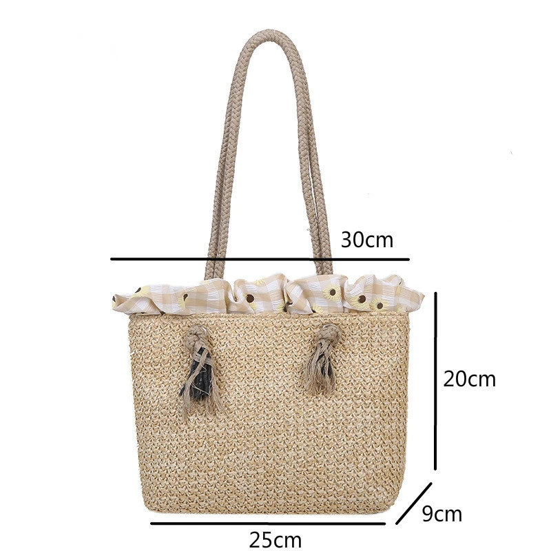 Woven Straw Summer Tote Bag 6