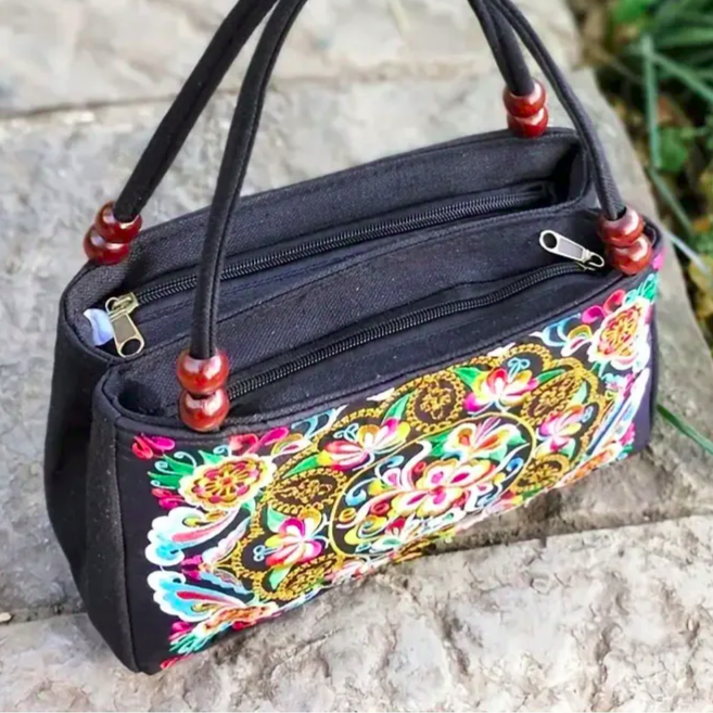 Polyester Stylish Embroidered Tote 5