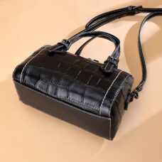 Genuine Cow Leather Shoulder/Crossbody Bag - Vintage Hobo with Crocodile Pattern 5