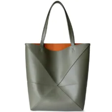 Genuine Leather Geometric Tote 9