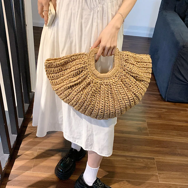Straw Country Curve Bucket Bag 5