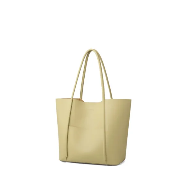 Genuine Leather Simple Carryall Tote 2