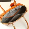 Genuine Leather Croco Rose Barrel Bag 4