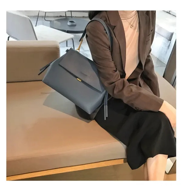 Genuine Leather Elegance Flap Bag 3