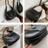 Vegan Leather Urban Chic Crescent Hobo Bag 3