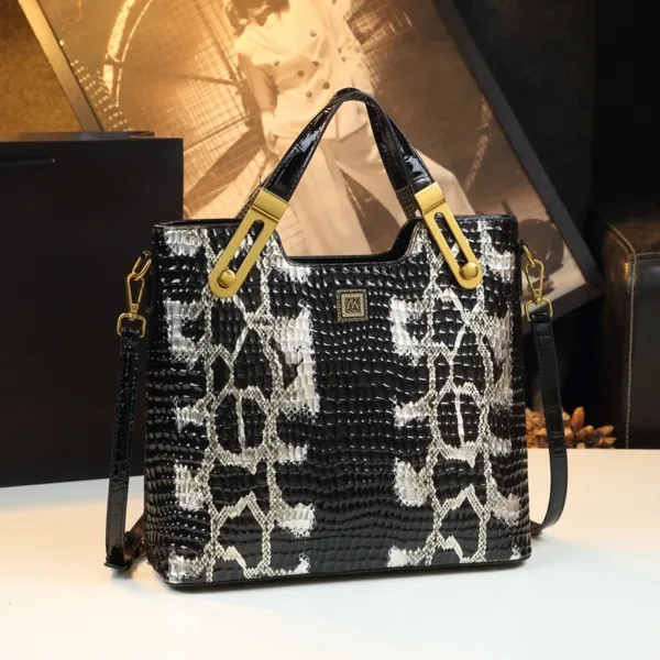 Genuine Leather Snake Charmer Tote 1