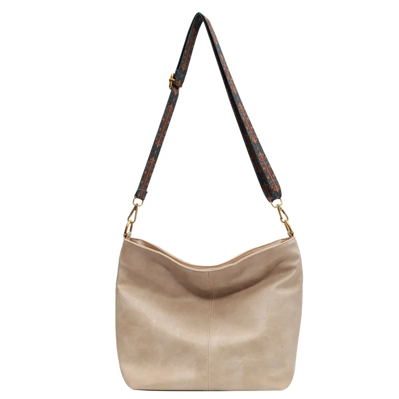 Vegan Leather Patchwork Strap Hobo 18