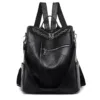 2023 Soft Pu Leather Women Backpack Youth Lady School Bag Big Capacity Travel Backpacks Women's Shoulder Bags 4