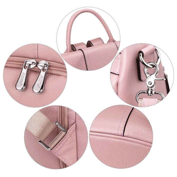 Genuine Soft Leather Antitheft Backpack 3