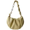 Genuine Leather Ruched Moon Hobo 6