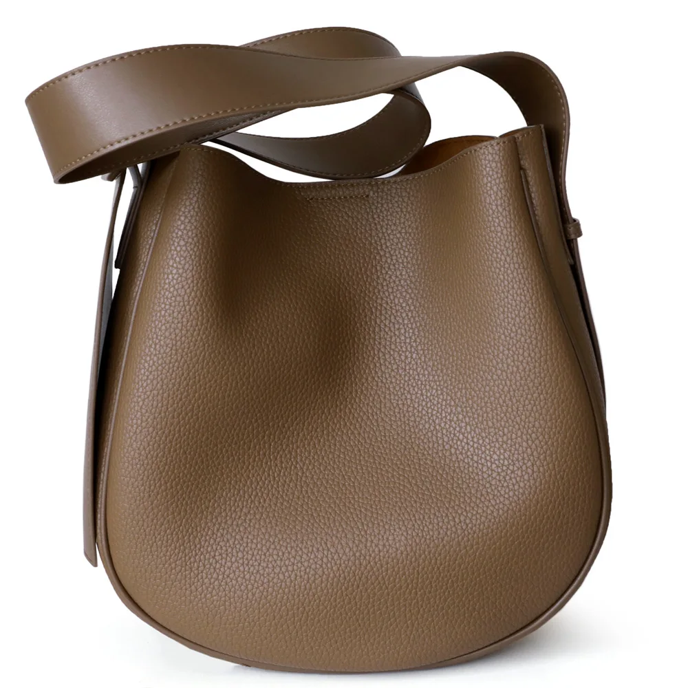 Genuine Leather Modern Arc Saddle Bag 1