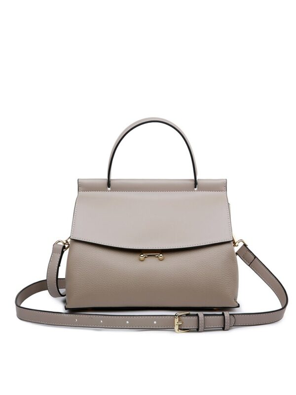 Leather Tote Bag with Crossbody Strap 5