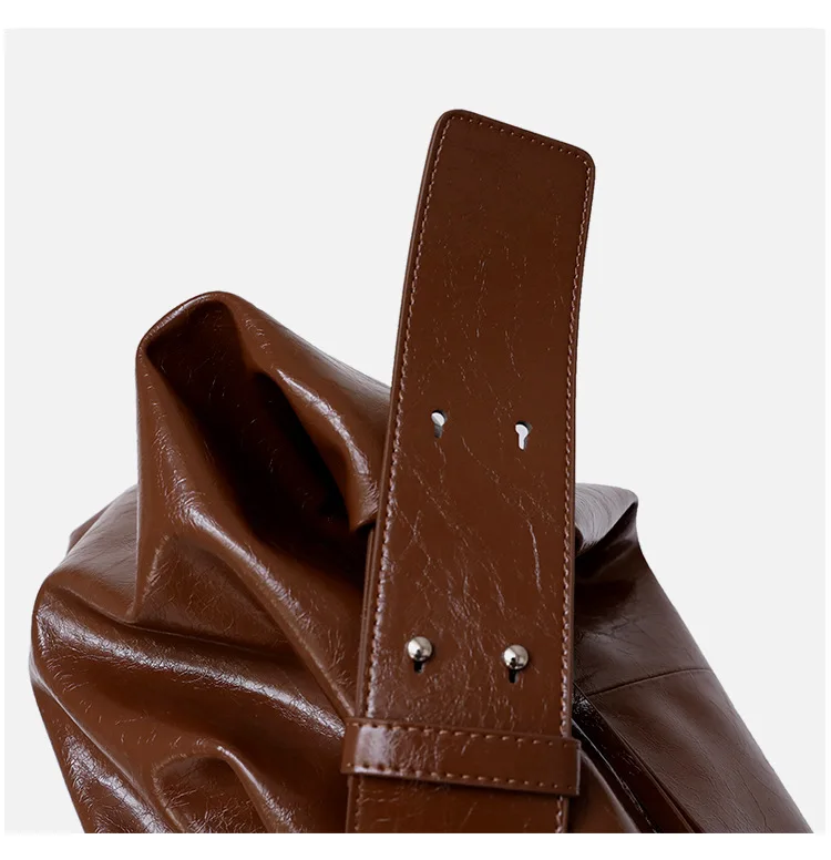 Genuine Leather Slouchy Hobo 5