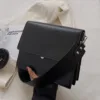 Vegan Leather Classic Flap Over Bag 6