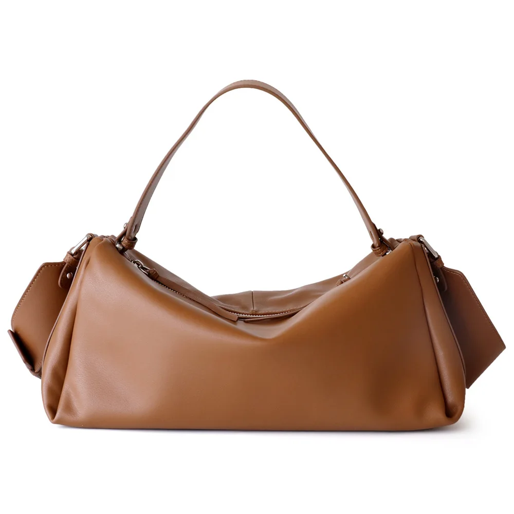 Genuine Leather Large Capacity Baguette Bag 1