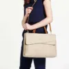 Luxurious Vegan Leather Double-Flap Laptop Bag 1