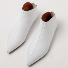 Krazing Pot Big Size Full Grain Leather Soft Winter Spring Shoes Modern Girl Pointed Toe Slip on Flats Office Lady Pregnant Shoe 2