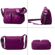 Nylon Multi-Zipper Pocket Sling Bag 3