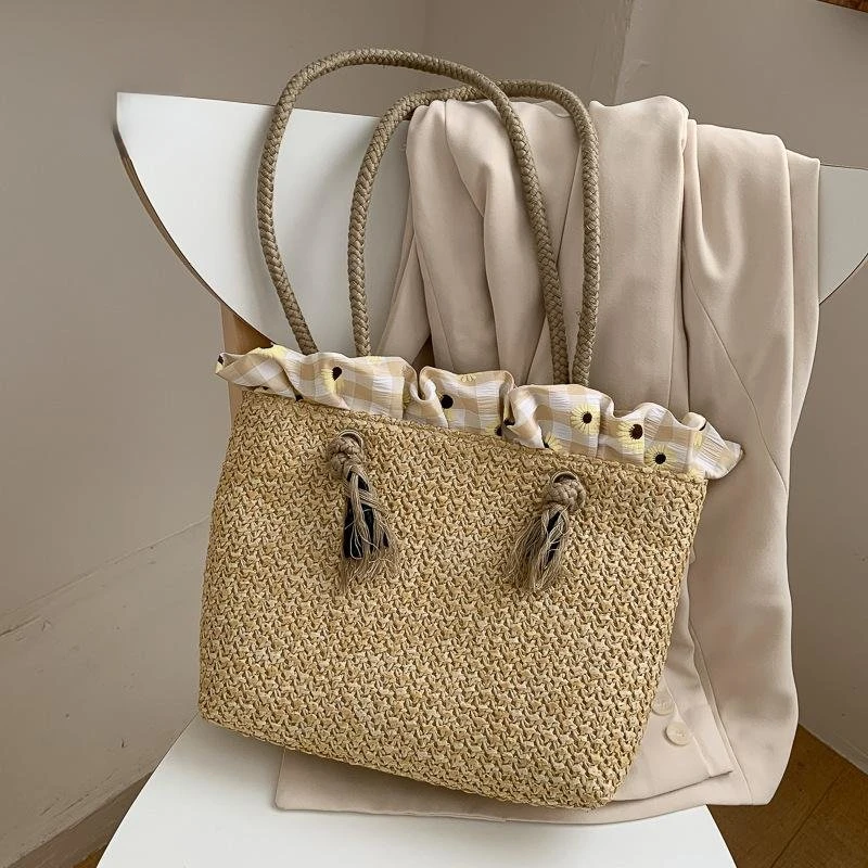 Woven Straw Summer Tote Bag 2