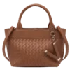 Genuine Leather Woven Top-Handle Tote 4