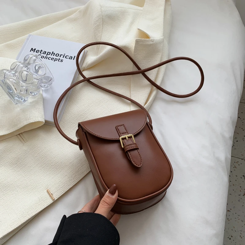 Vegan Leather Mini Flap-top Messenger Bag 7