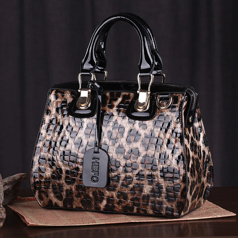 Genuine Leather Glossy Leopard Doctor Bag 1