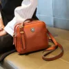 Vegan Leather Classic Square Sling Bag 1