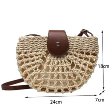 Straw Weave Eco-Chic Sling Bag 7 Straw Weave Eco-Chic Sling Bag 7