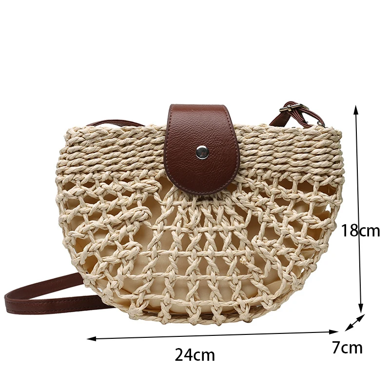 Straw Weave Eco-Chic Sling Bag 7 Straw Weave Eco-Chic Sling Bag 7
