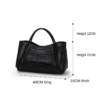 Genuine Leather Croc Midnight Elegance Tote 5