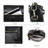 Genuine Leather Front & Top Zipper Messenger Bag 4