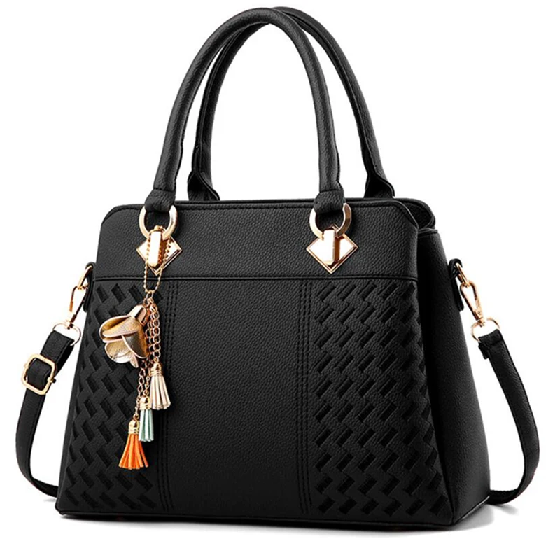 Vegan Leather arm Adorned Top-Handle Bag 3