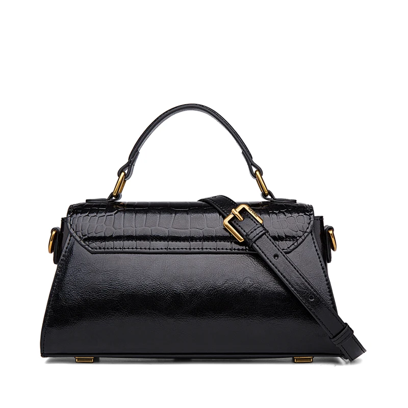 Genuine Leather Gloss & Glamour Flap Bag 3