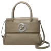 Genuine Leather Croc Accent with Silver Twist Tote 5