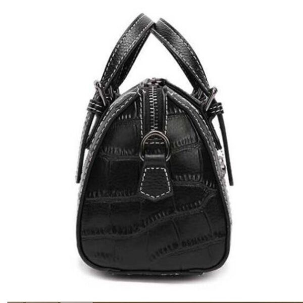 Genuine Cow Leather Shoulder/Crossbody Bag - Vintage Hobo with Crocodile Pattern 2