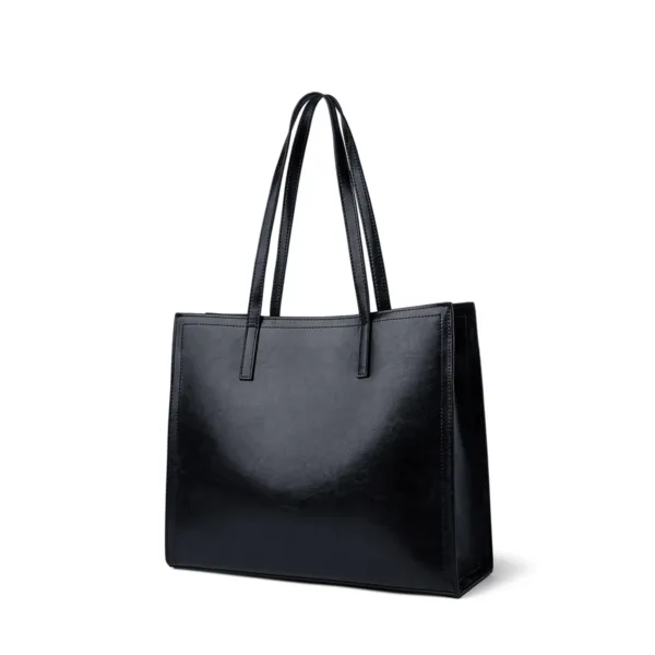Genuine Leather Matte Carryall Tote 3