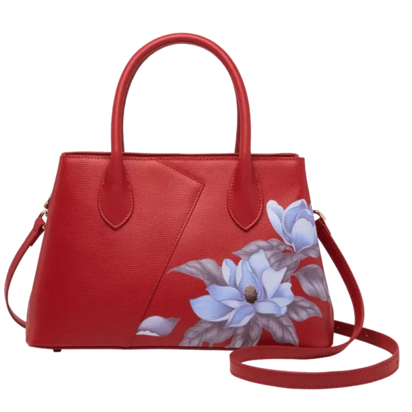 Genuine Leather Floral Blossom Tote 9