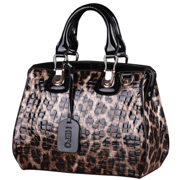 Genuine Leather Glossy Leopard Doctor Bag 3