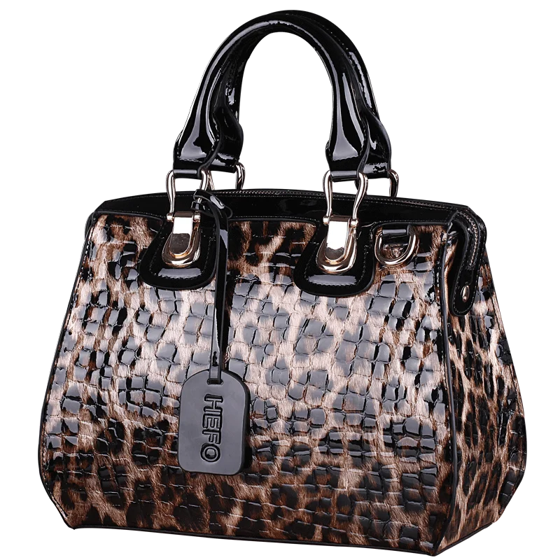 Genuine Leather Glossy Leopard Doctor Bag 3