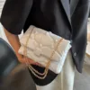 Vegan Leather Quilted Cube Flap Bag 4