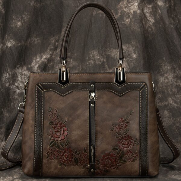 Retro Luxe Designer Handbags for Women: Genuine Leather Crossbody Bags with Large Capacity 3