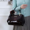 Genuine Leather Flower Charm Top Handle Bag 5